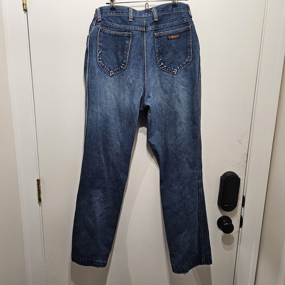 Vintage Wrangler Women's Classic Blue Straight Leg Jeans - Picture 3 of 6